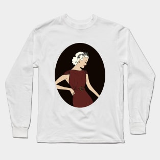 Vintage art deco woman Long Sleeve T-Shirt